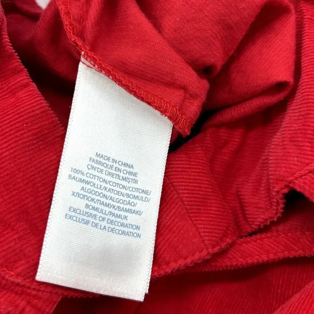 Ralph Lauren Red Corduroy Jumpsuit Overalls Baby Toddler Girl size 18 Months